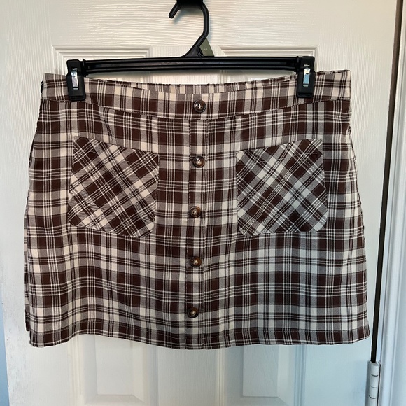 Halara Plaid 2 in 1 Mini Skirt - Picture 1 of 11